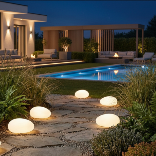 Outdoor LED Globe Garden Lamp