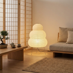 Minimalist Layered Japandi LED Floor Lamp