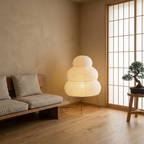 Minimalist Layered Japandi LED Floor Lamp