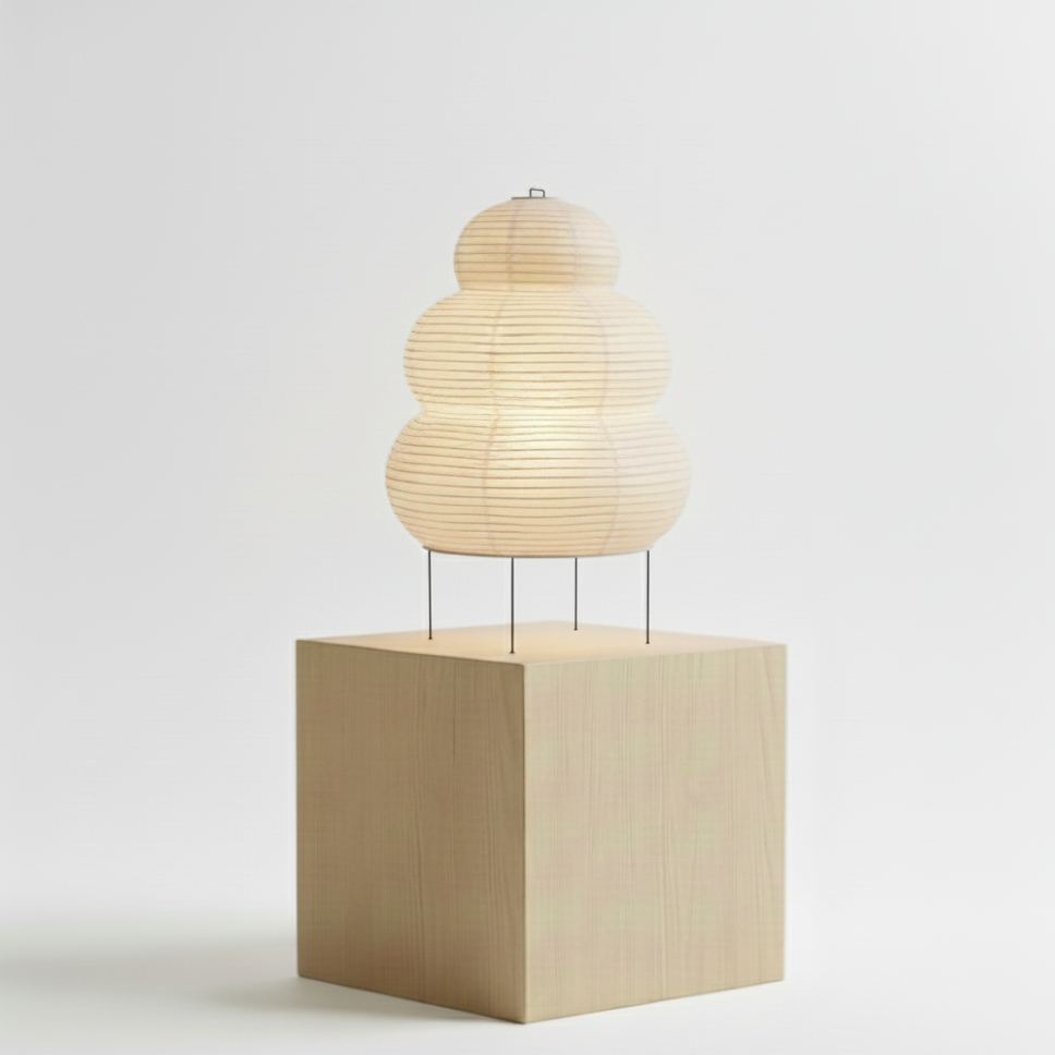 Lampa podłogowa japońska papierowa minimalistyczna