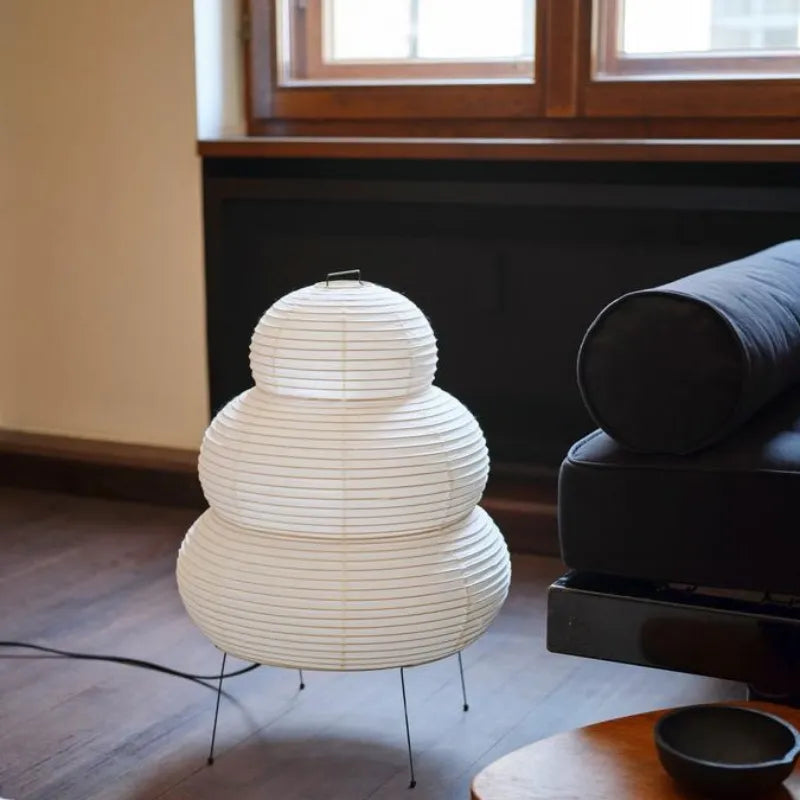 Lampa podłogowa japońska papierowa minimalistyczna