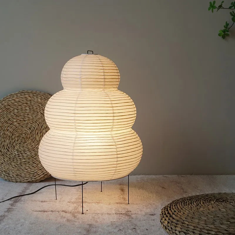 Lampa podłogowa japońska papierowa minimalistyczna