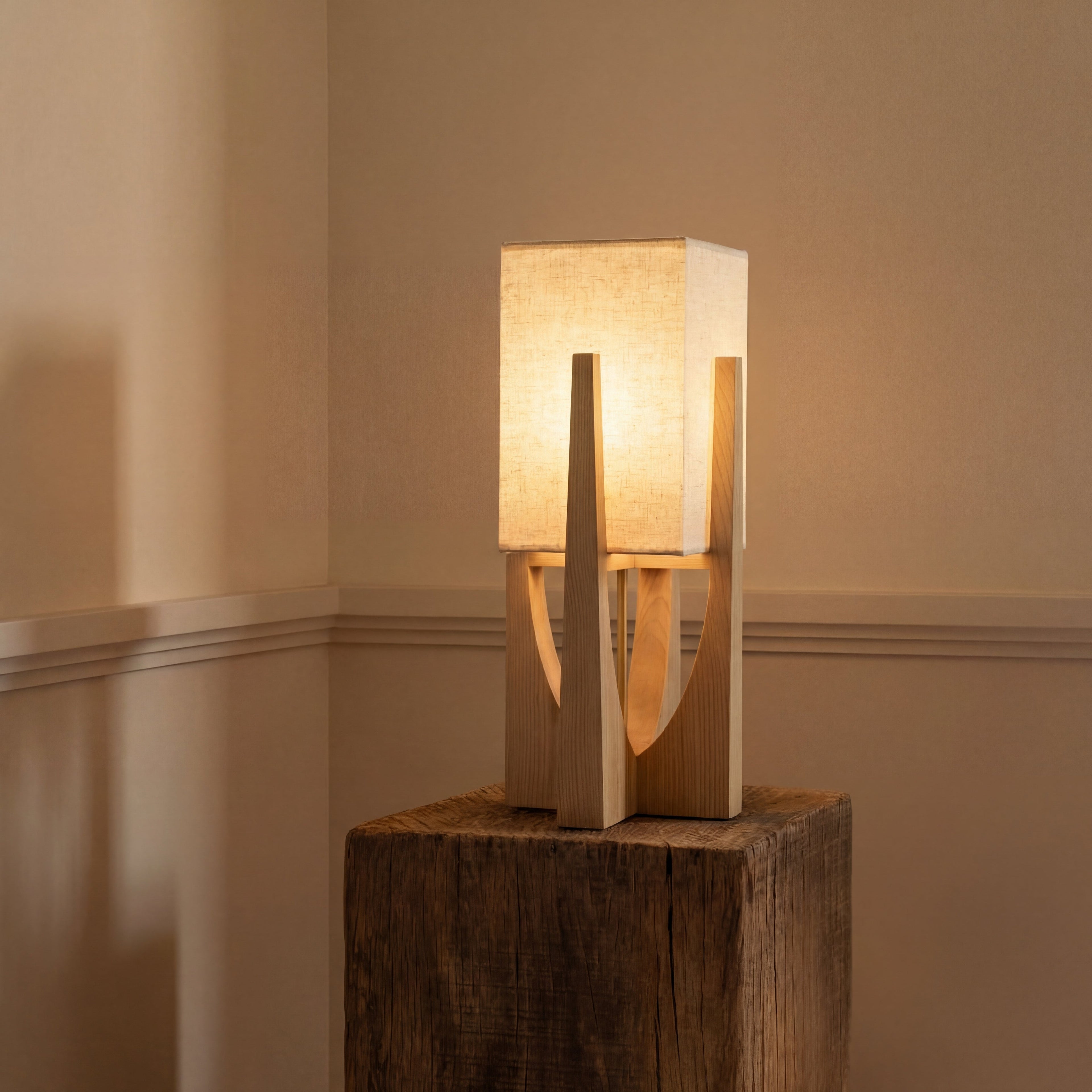 Lampa podłogowa japońska wabi sabi minimalistyczna