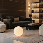 Lampa podłogowa minimalistyczna kula LED