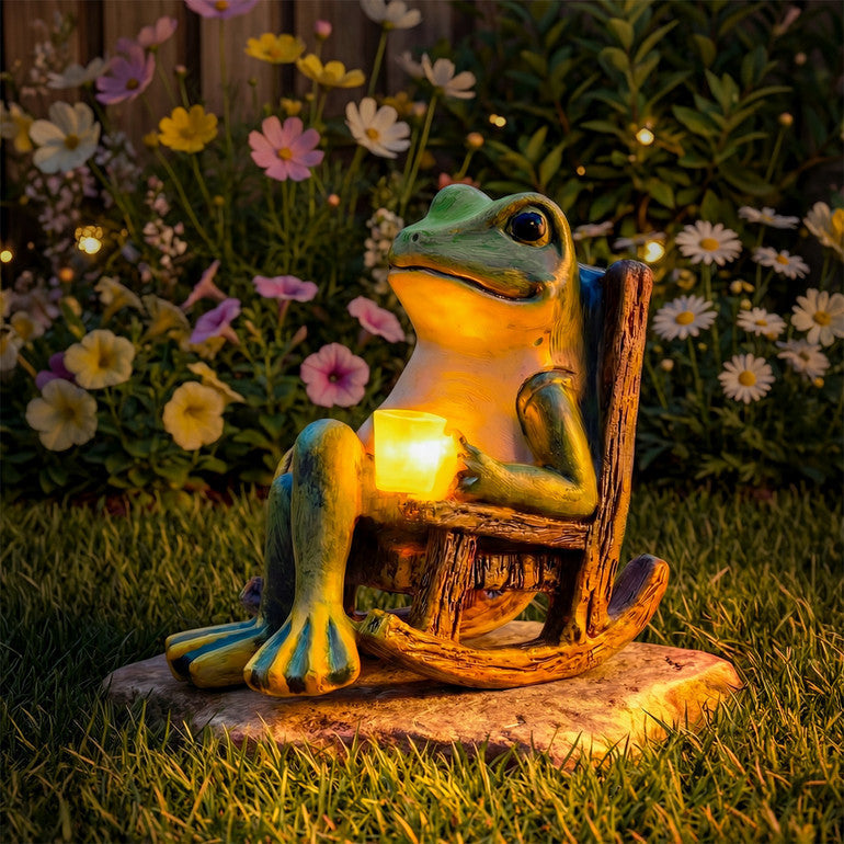Frog decorative outdoor solar garden lamp waterproof