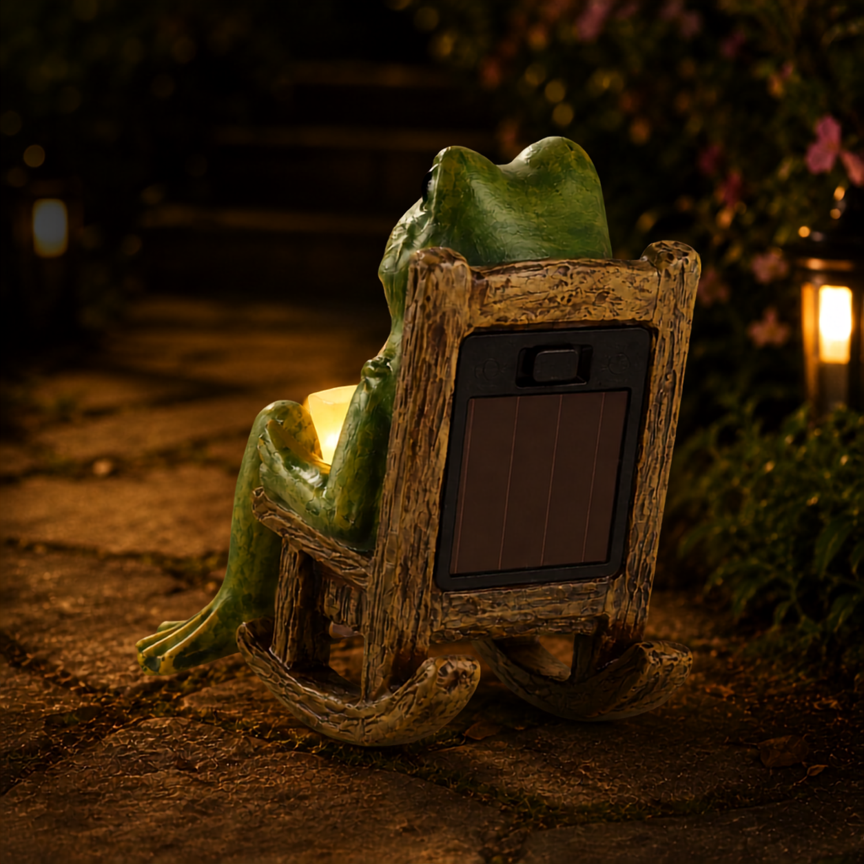 Frog decorative outdoor solar garden lamp waterproof