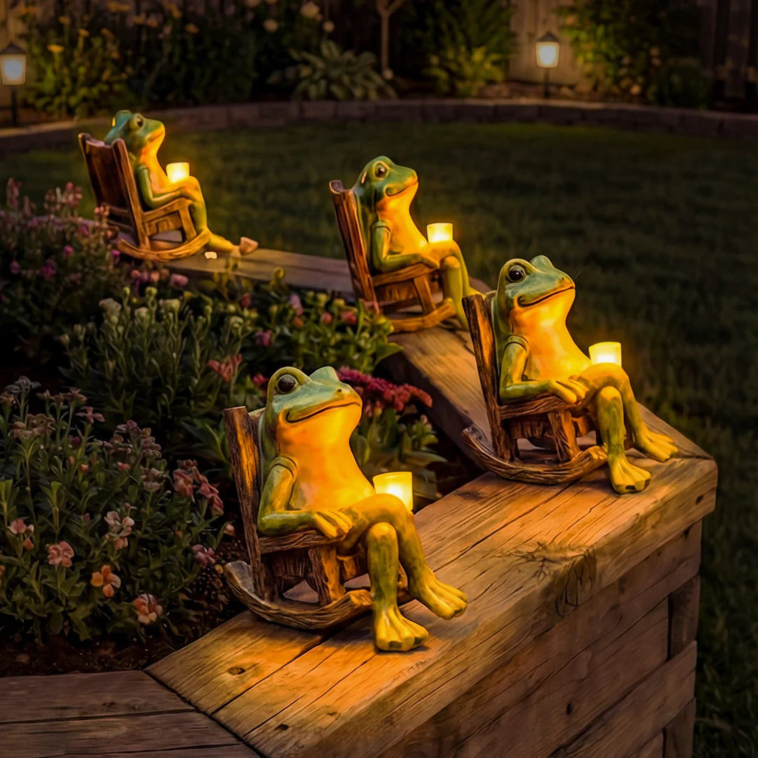 Frog decorative outdoor solar garden lamp waterproof
