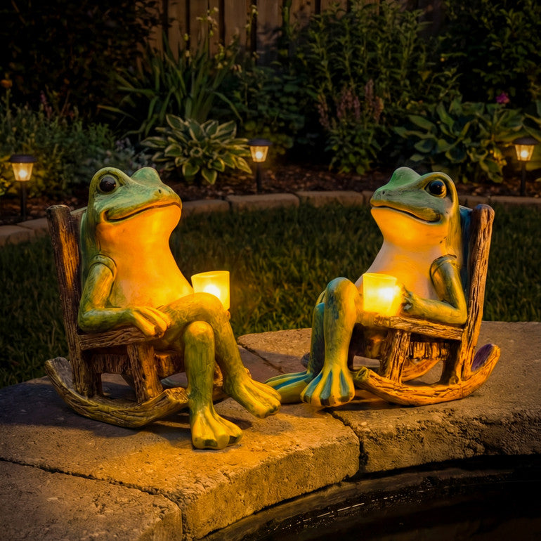 Frog decorative outdoor solar garden lamp waterproof