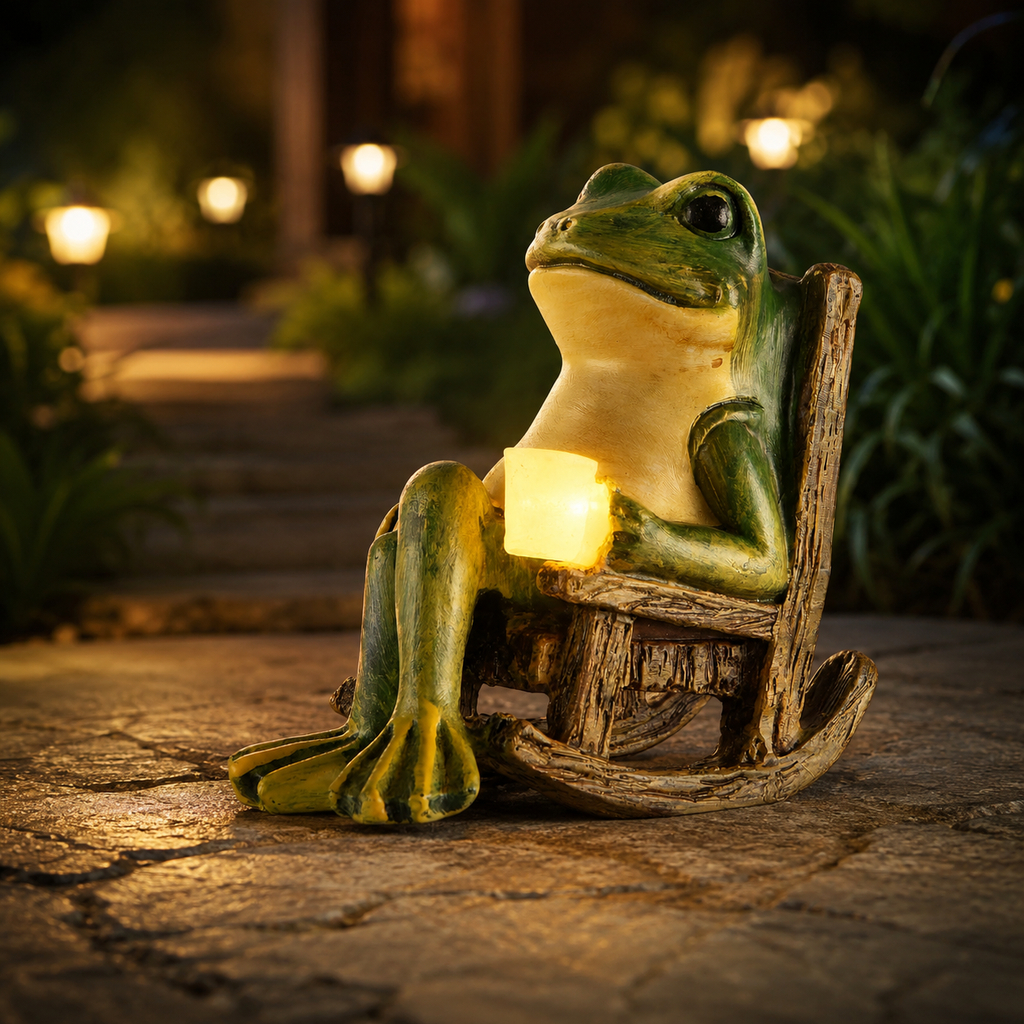 Frog decorative outdoor solar garden lamp waterproof