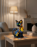 Lampa stołowa LED dekoracyjna mozaika kot