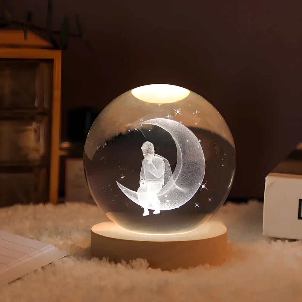 Lampa stołowa LED kryształowa galaktyka
