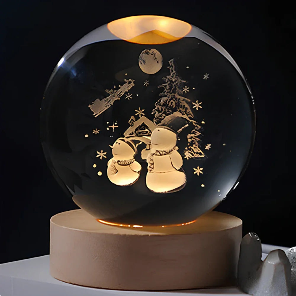 Lampa stołowa LED kryształowa galaktyka