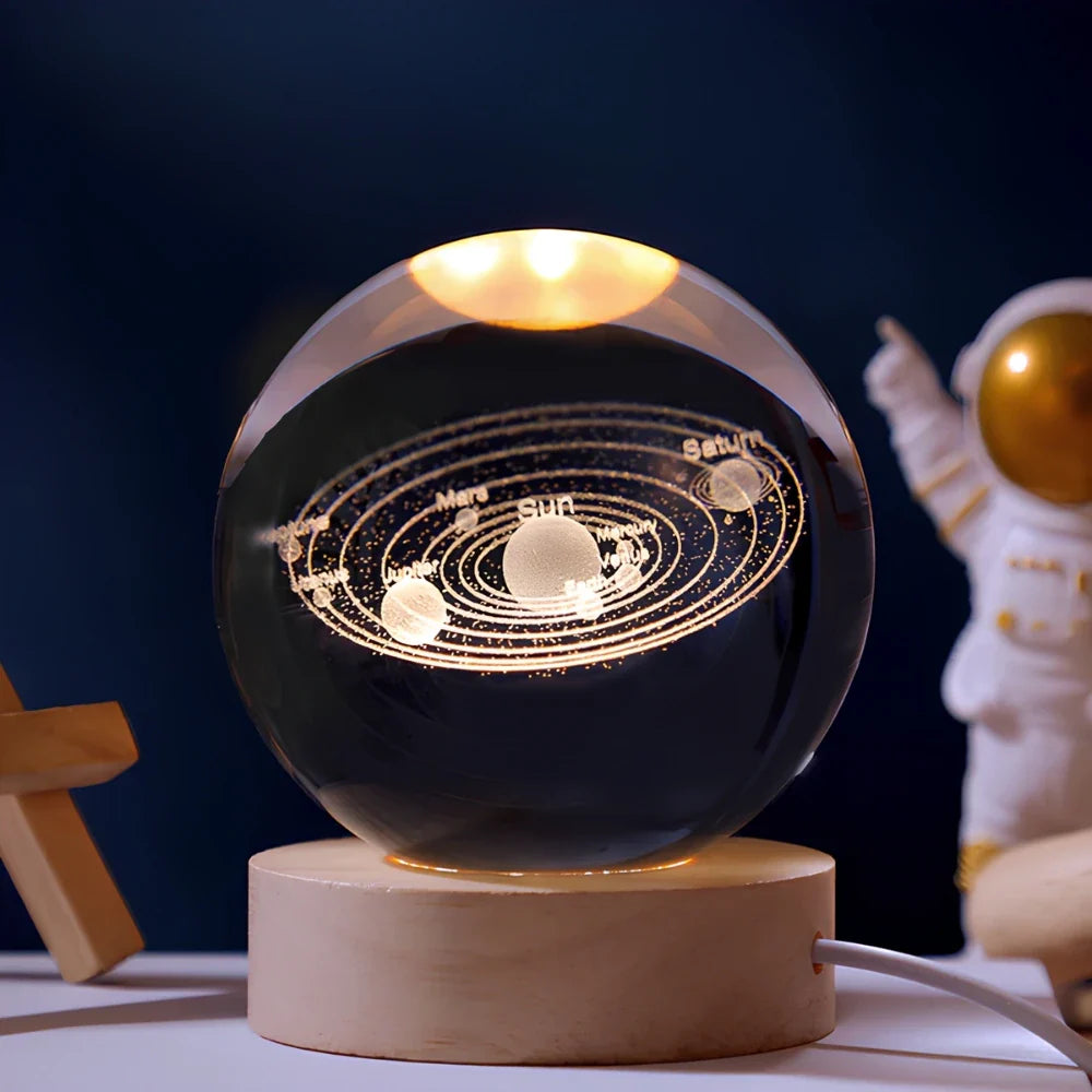 Lampa stołowa LED kryształowa galaktyka