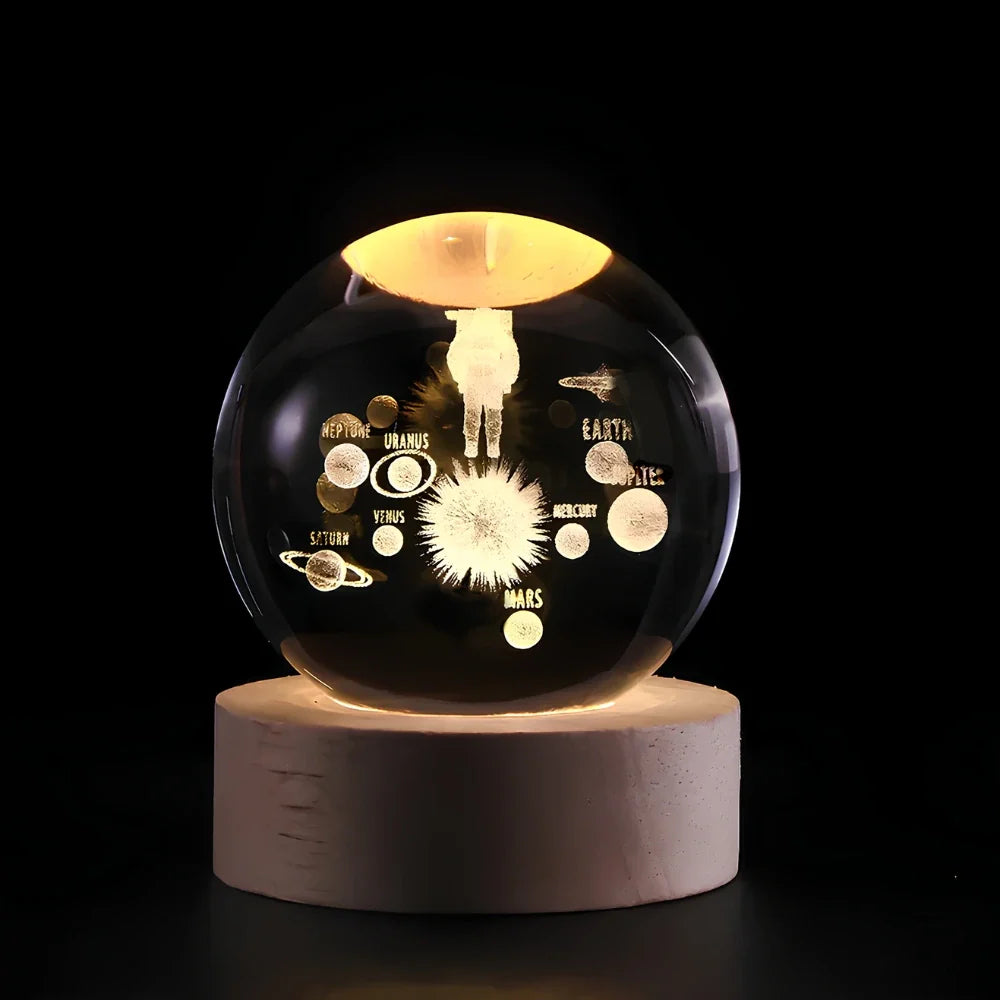 Lampa stołowa LED kryształowa galaktyka