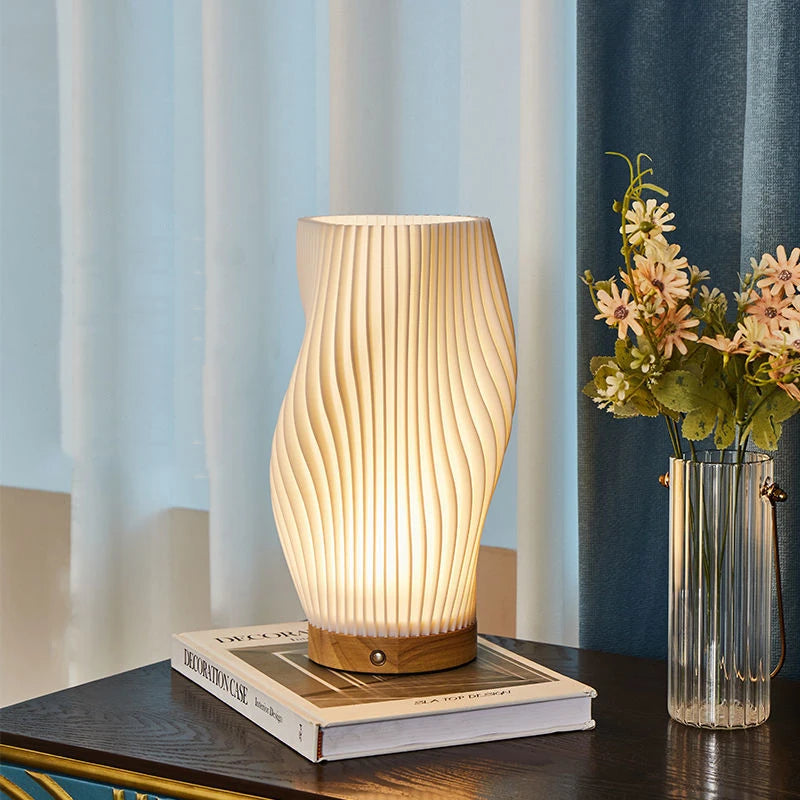 Lampa stołowa LED nowoczesna spiralna dekoracyjna