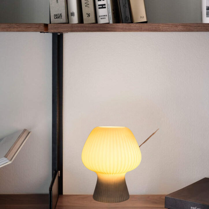 Lampa stołowa LED plisowany styl grzybkowy