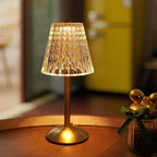 Lampa stołowa dekoracyjna LED złoty elegancki design