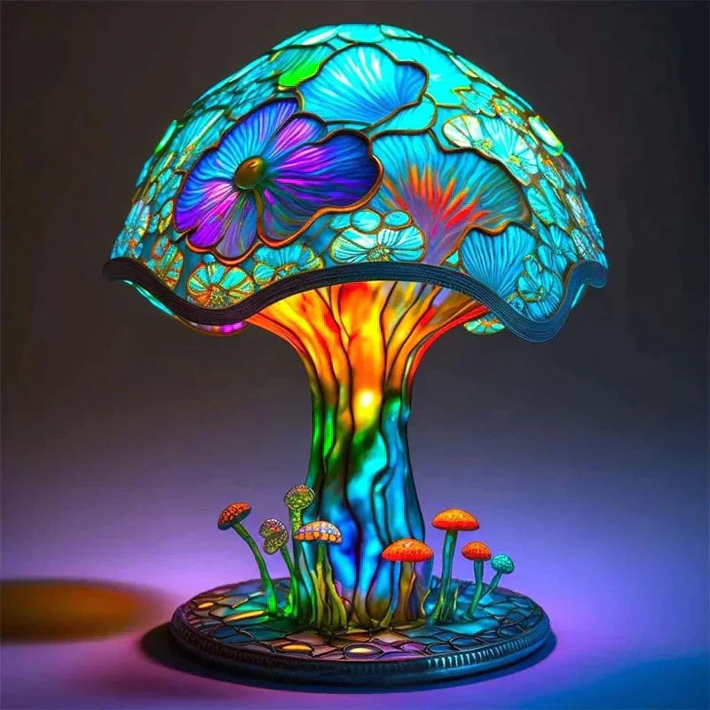 Lampa stołowa fantasy grzyb dekoracyjna