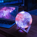 Galaxy moon decorative USB table lamp