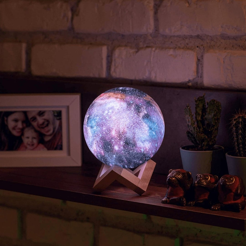 Galaxy moon decorative USB table lamp