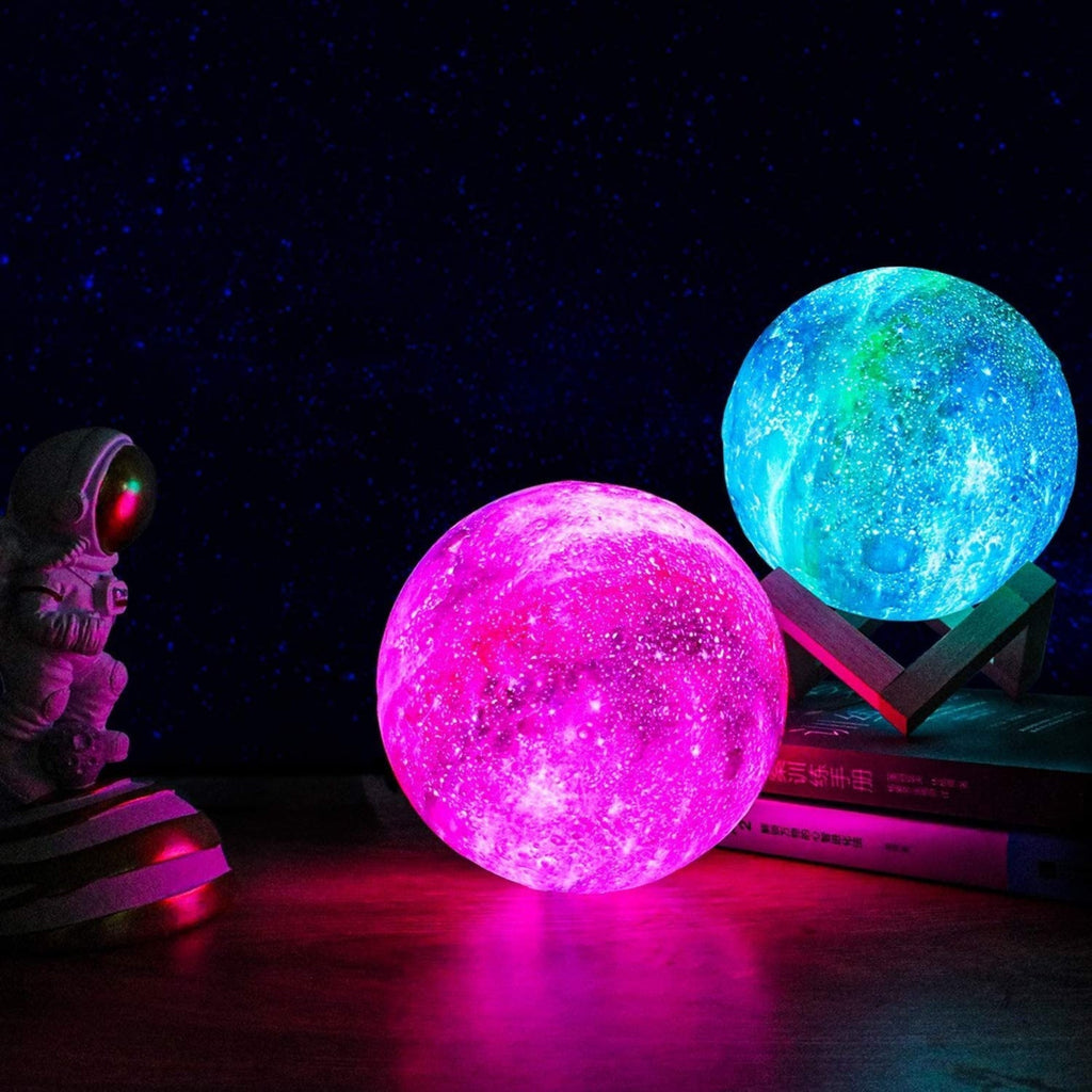 Galaxy moon decorative USB table lamp