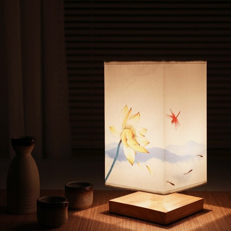 Lampa stołowa japandi nowoczesna minimalistyczna