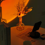 Lampa stołowa nowoczesna czarna sunset USB