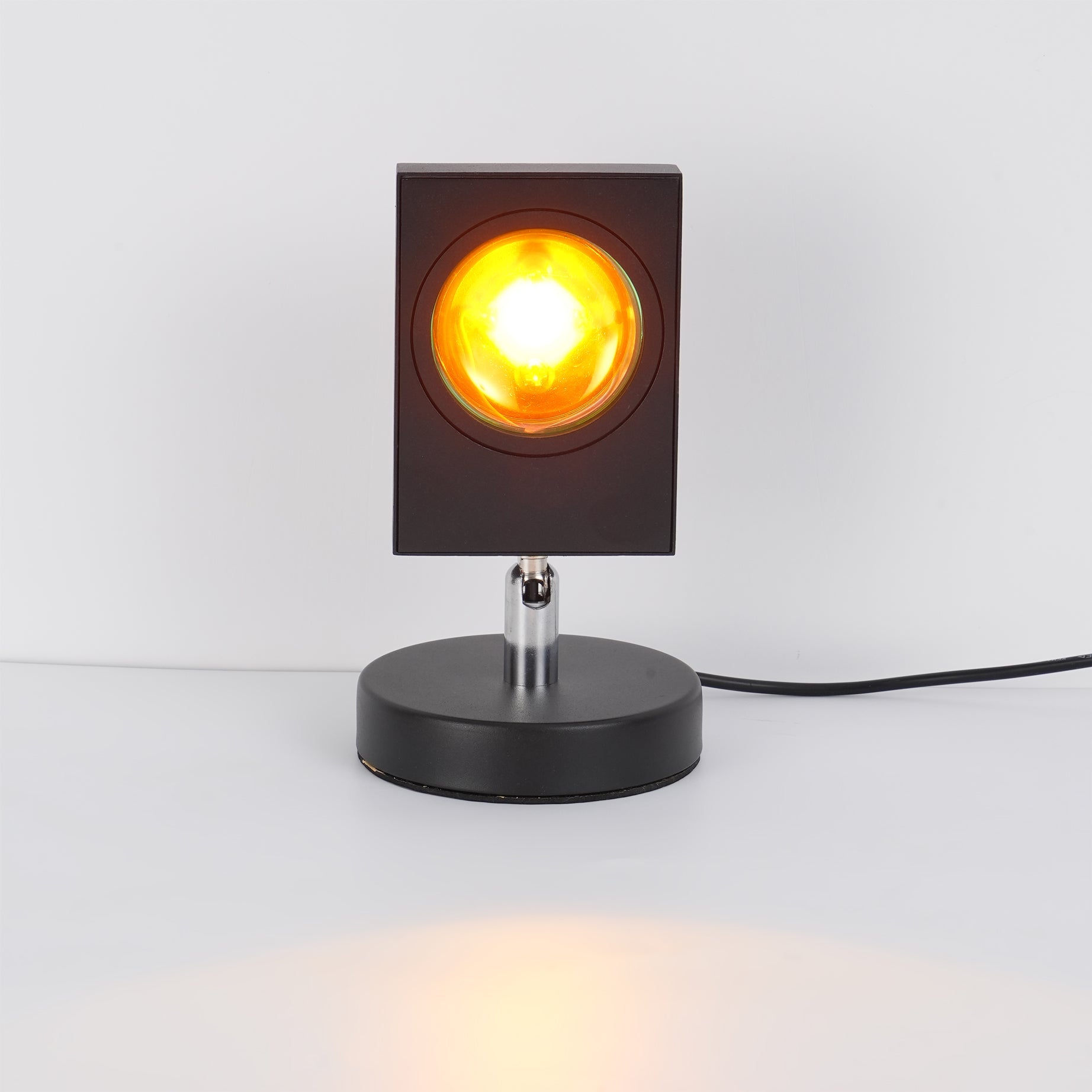 Lampa stołowa nowoczesna czarna sunset USB