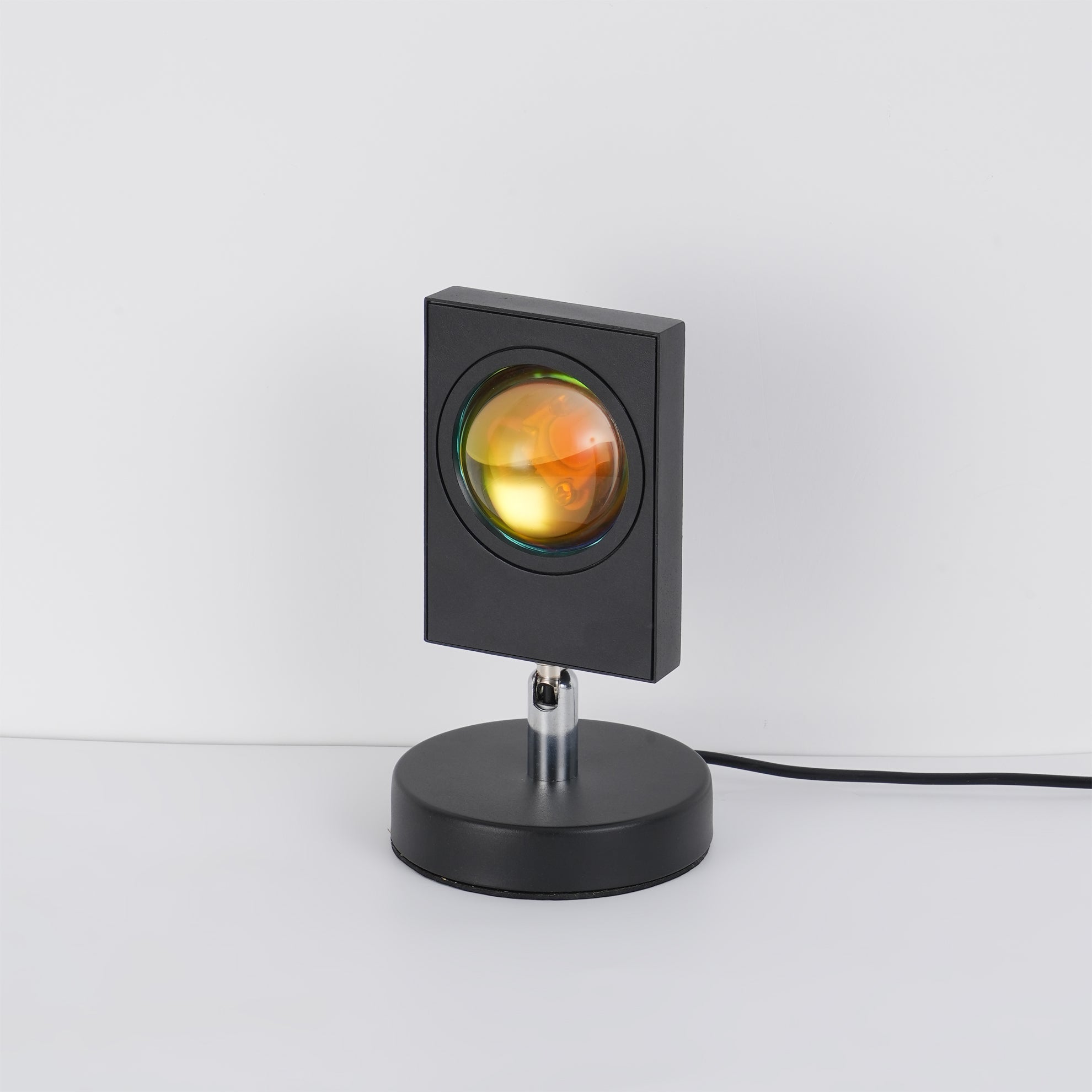 Lampa stołowa nowoczesna czarna sunset USB