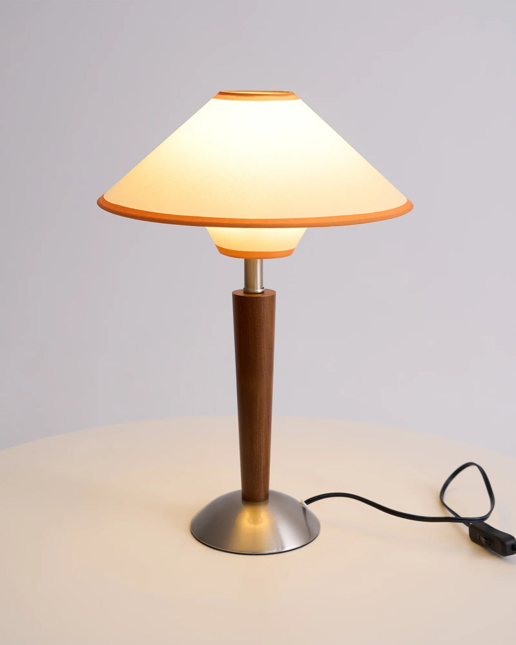 Modern Wooden LED Table Lamp with Fabric Shade