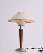 Modern Wooden LED Table Lamp with Fabric Shade