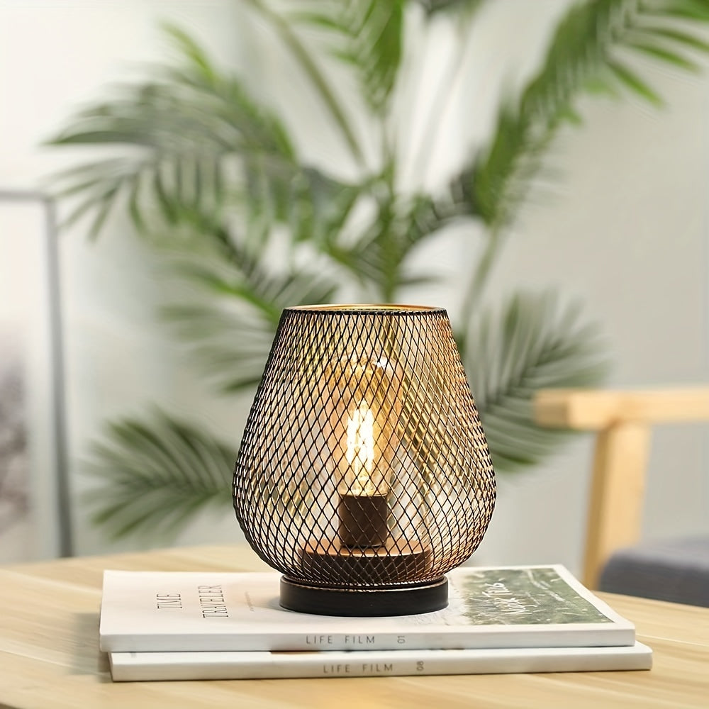 Lampa stołowa nowoczesna klatkowa