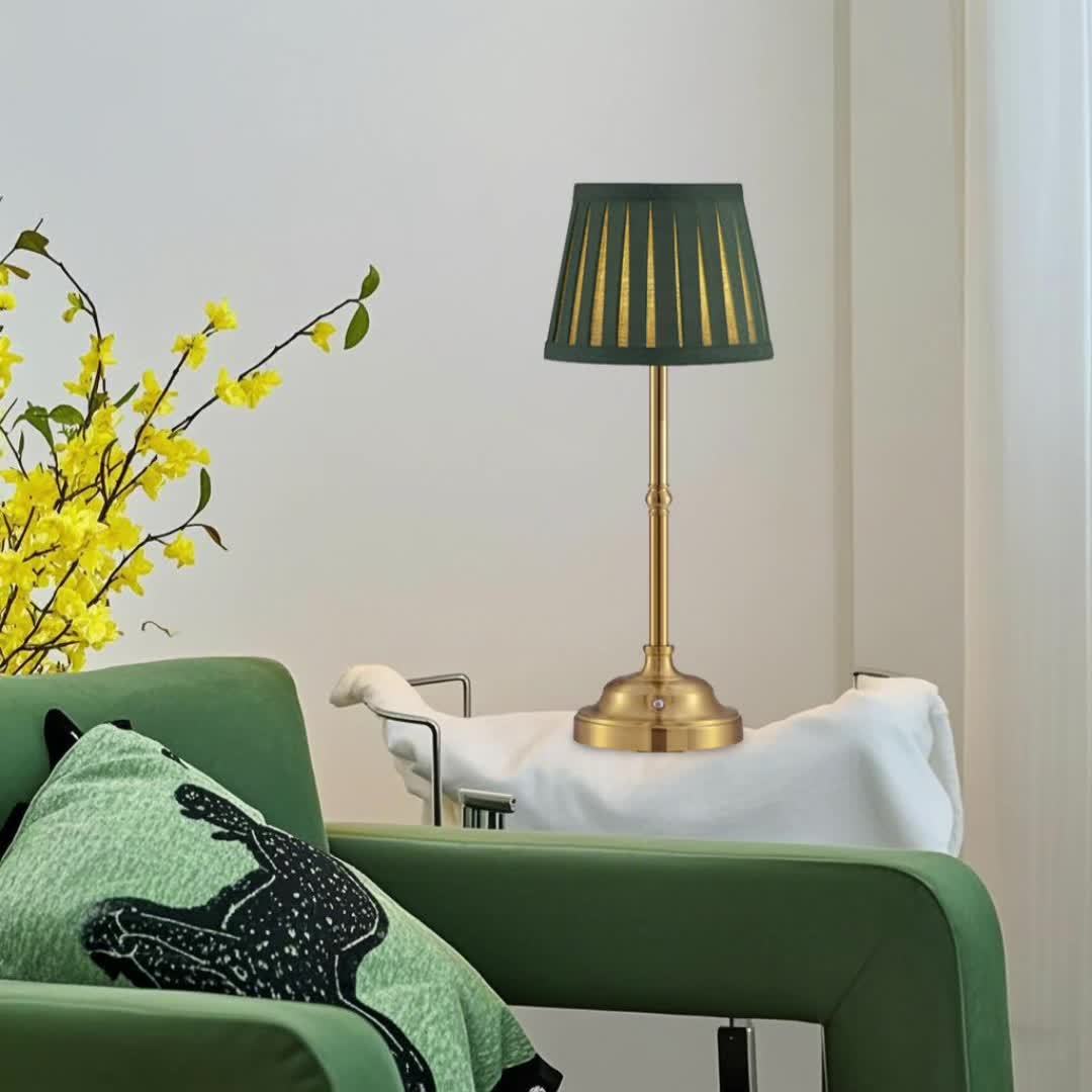 Lampa stołowa nowoczesny plisowany abażur