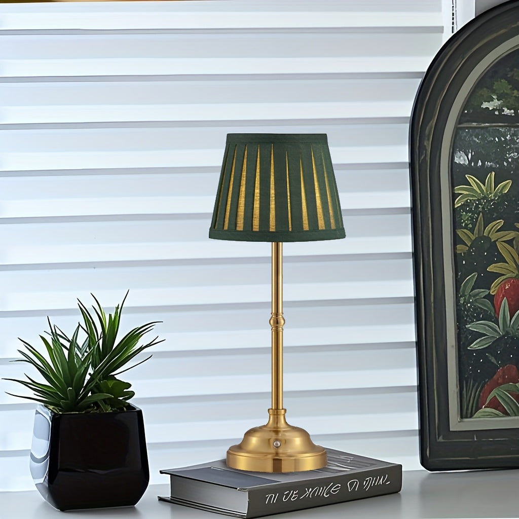 Lampa stołowa nowoczesny plisowany abażur