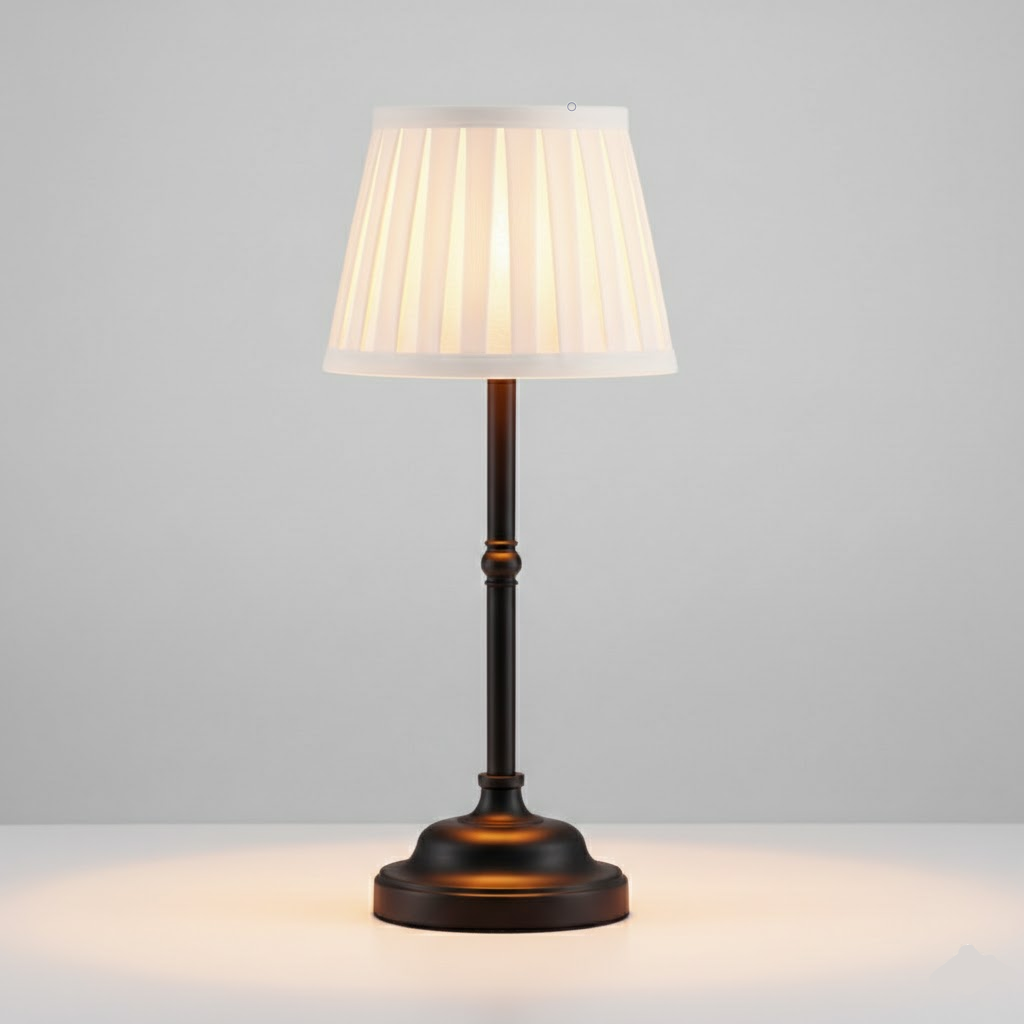 Lampa stołowa nowoczesny plisowany abażur