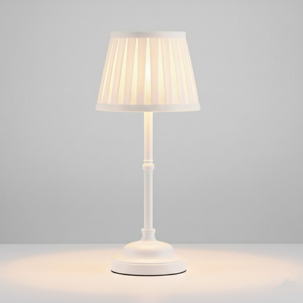Lampa stołowa nowoczesny plisowany abażur