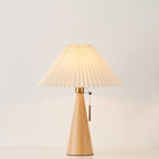 Lampa stołowa plisowany klosz dekoracyjna