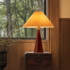 Lampa stołowa plisowany klosz dekoracyjna