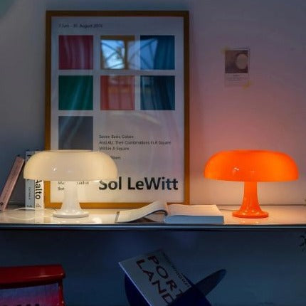 Lampa stołowa retro grzybkowy styl