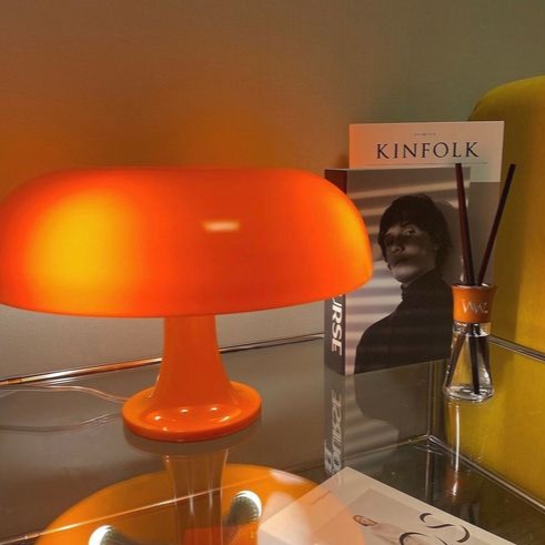 Lampa stołowa retro grzybkowy styl
