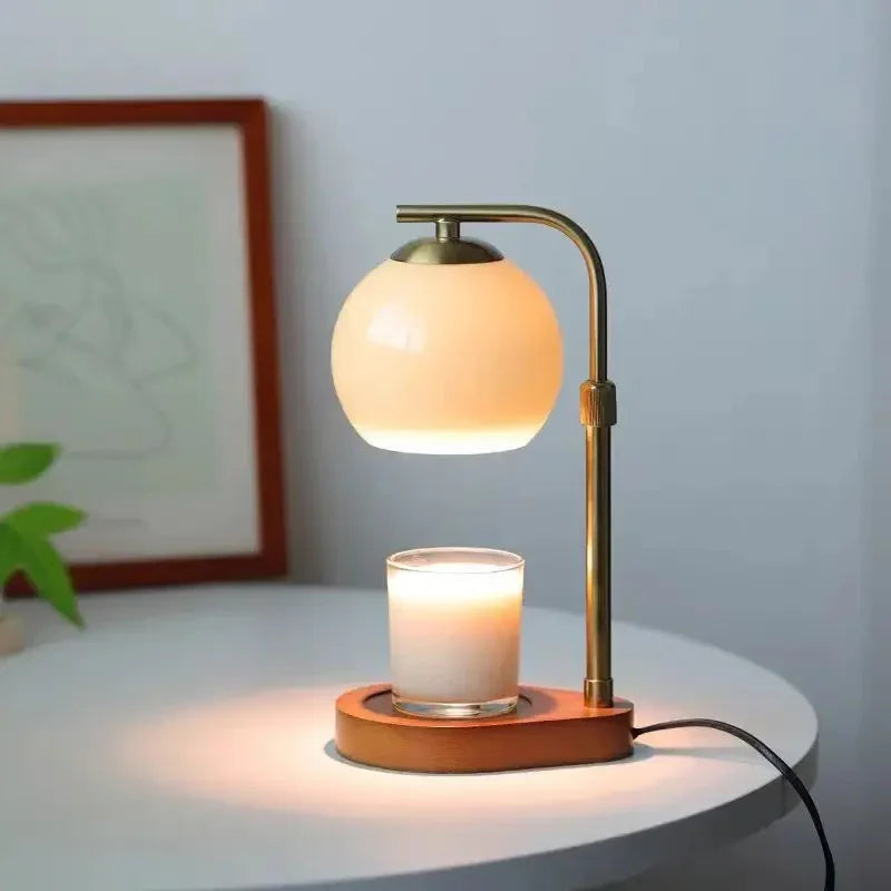 Lampa stołowa vintage podgrzewacz świec