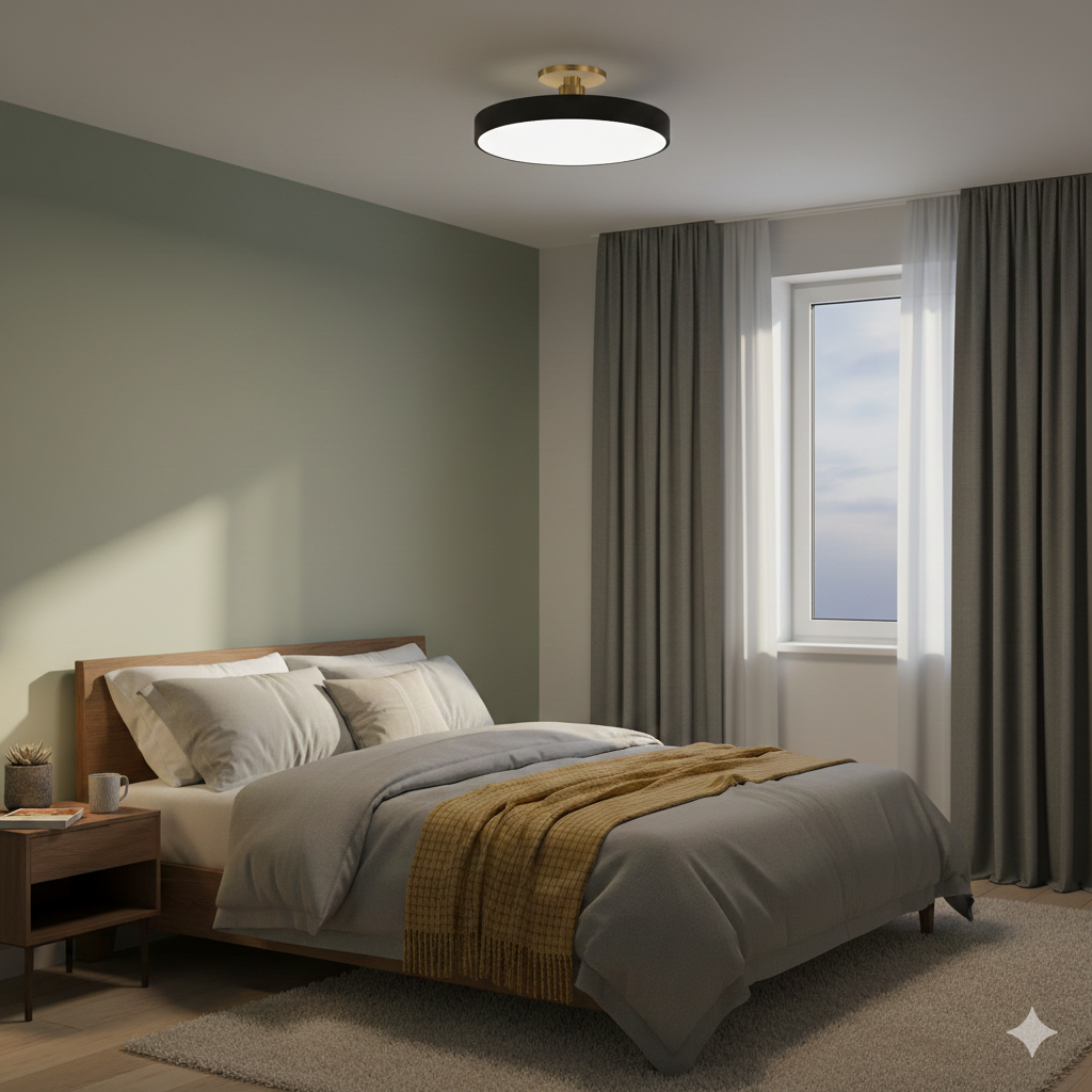 Lampa sufitowa LED nowoczesna okrągła do sypialni