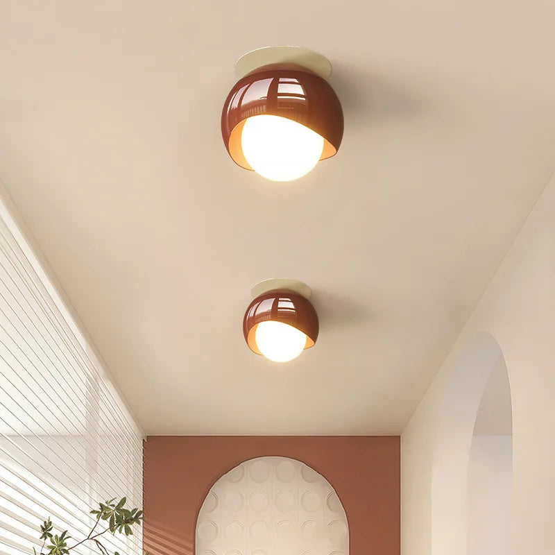 Lampa sufitowa LED retro kula natynkowa
