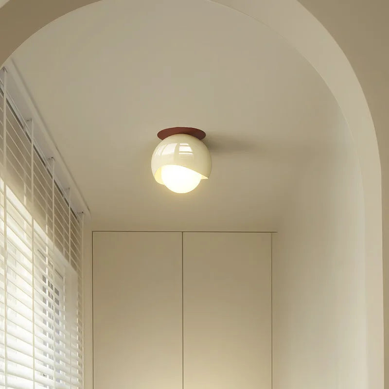 Lampa sufitowa LED retro kula natynkowa