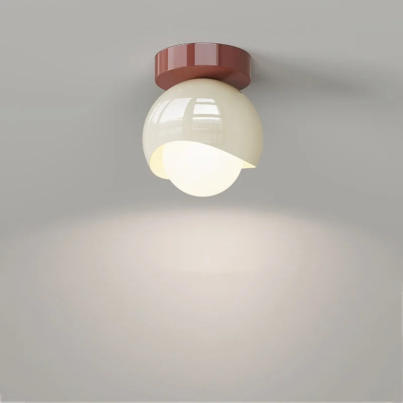 Lampa sufitowa LED retro kula natynkowa
