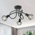 Lampa sufitowa industrialna 3 światła klatkowa