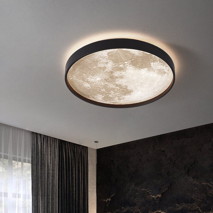Lampa sufitowa księżycowa okrągła LED