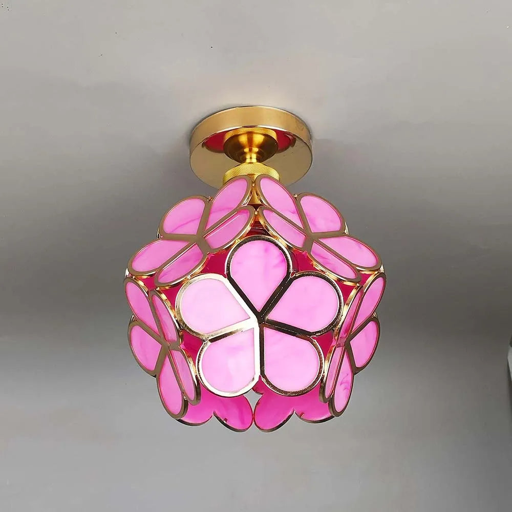 Lampa sufitowa kwiatowa dekoracyjna kryształowa nowoczesna