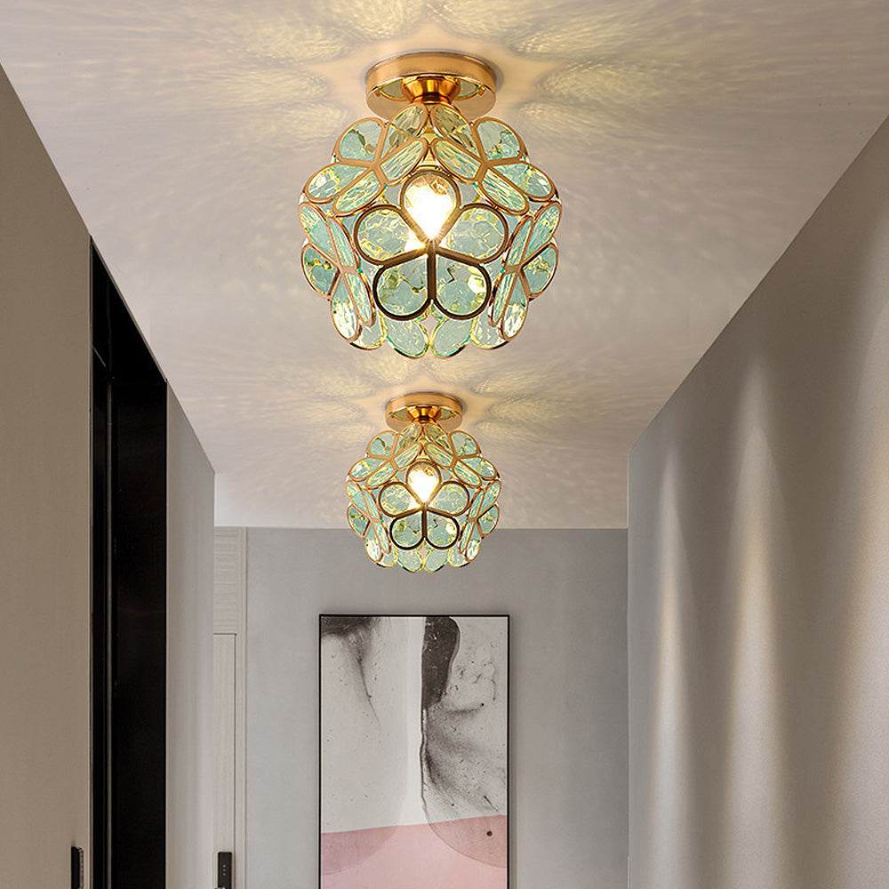 Lampa sufitowa kwiatowa dekoracyjna kryształowa nowoczesna