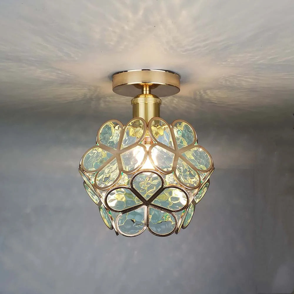 Lampa sufitowa kwiatowa dekoracyjna kryształowa nowoczesna